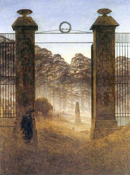 Caspar David Friedrich Friedhofseingang France oil painting art